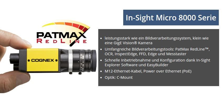 Neuheit von Cognex: In-Sight Micro 8000 Serie