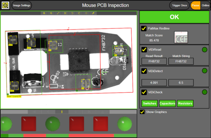 Cognex InSight ViDi Software Darstellung