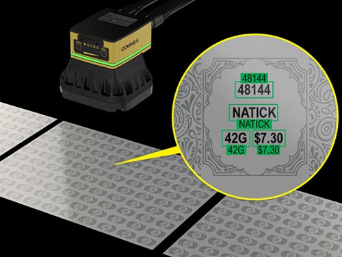 Cognex Inspektion Tax-Stamp-OCR-Code-Inspection