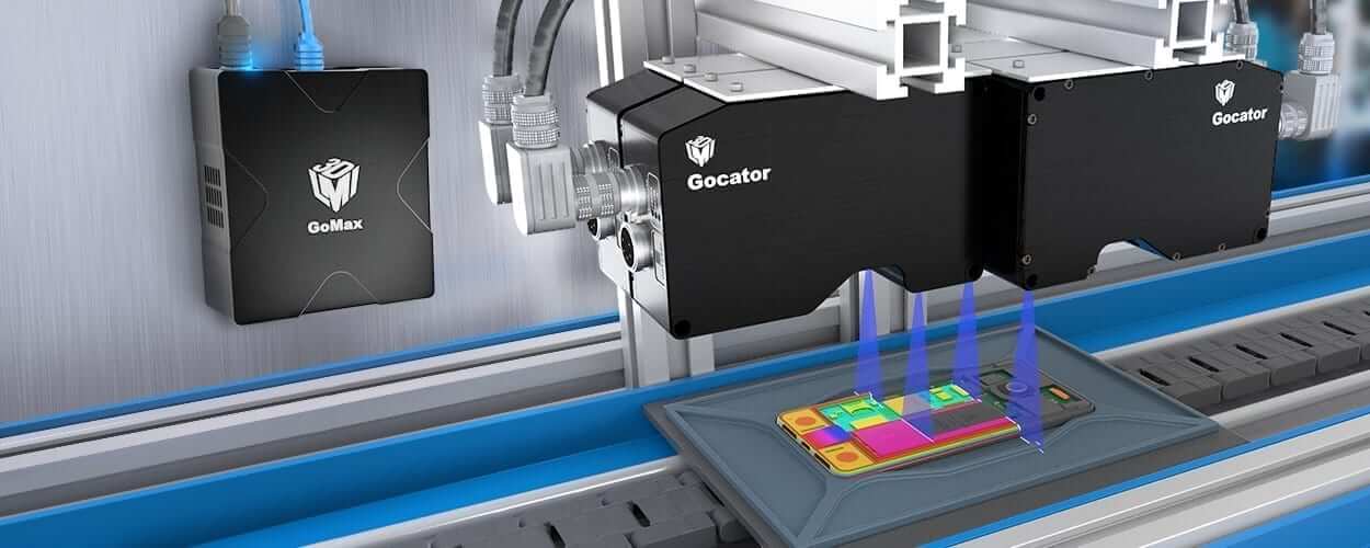 LMI Gocator 3D-Bildverarbeitung Elektronikindustrie Einsatzgebiet Inspektion von Mobiletelefon Gehaeusen